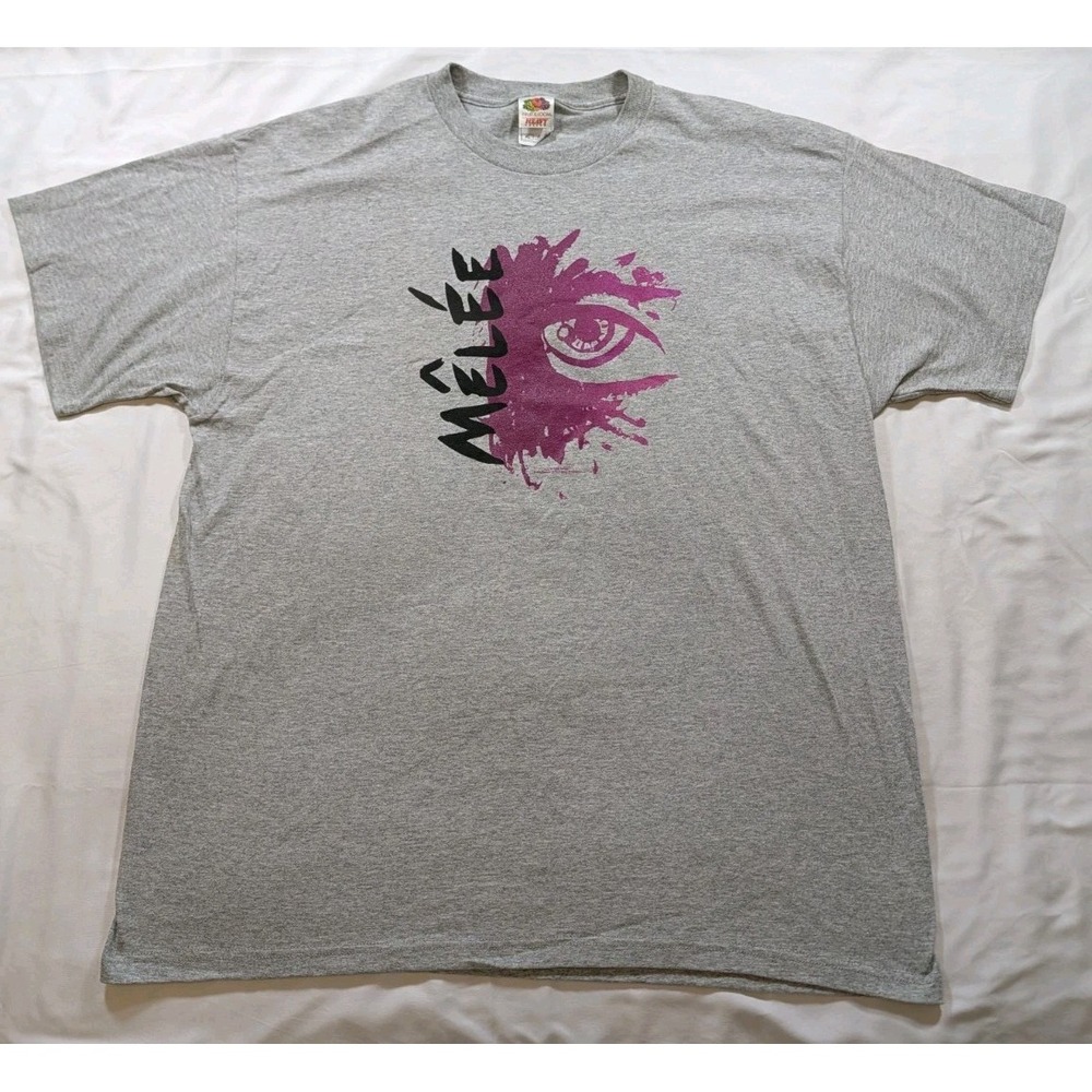 Vtg 2005 Mêlée Band Promo T-Shirt Men's XL Gray Graphic Tee Fruit of the Loom